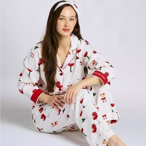 PJ Salvage Festive Red and White Pajama Set
